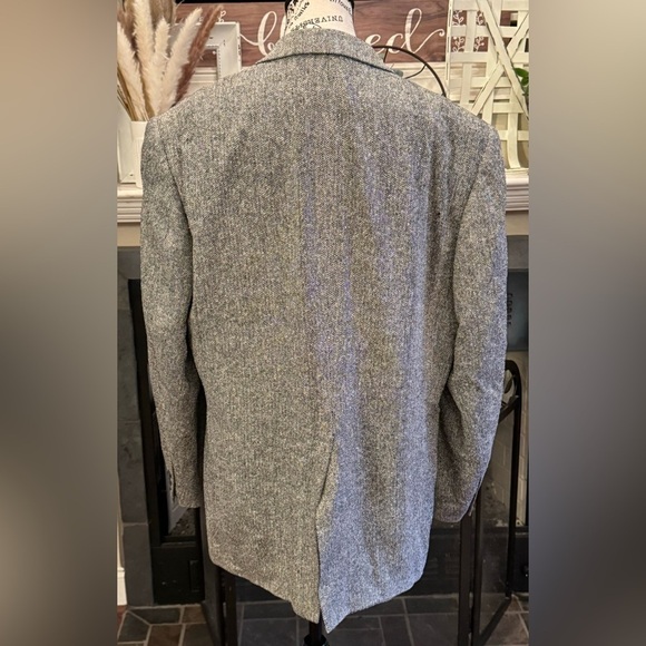 Vintage S&K Famous Brands 100% Silk Men’s Blazer Black White 44 Suit Jacket - Picture 4 of 8